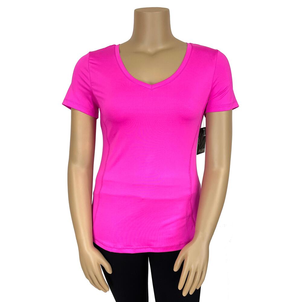 IMPACT Jillian Michaels Tech Tee Sz L Neon Pink Short Sleeve Activewear Topth